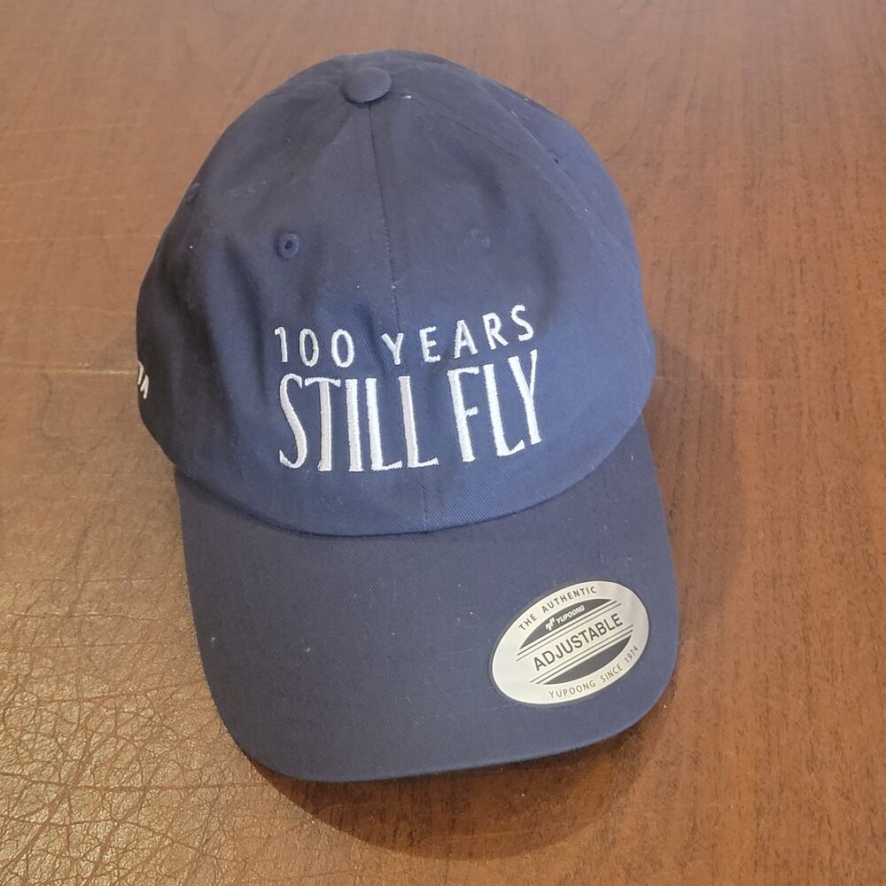 Delta Airlines 100 YEARS STILL FLY 100th Anniversary 2025 Blue Cap Hat NEW